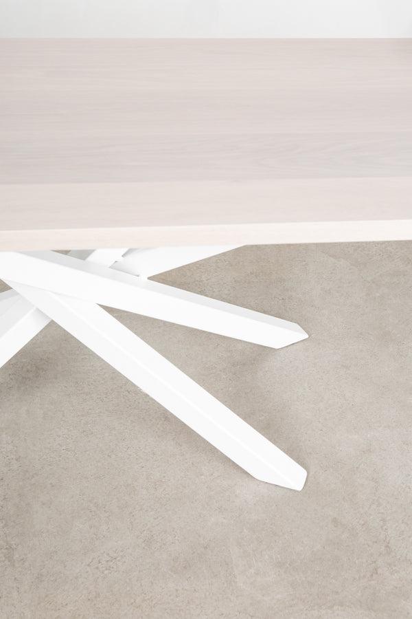 modern dining table in white