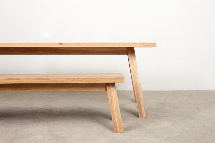 scandi style dining table and bench