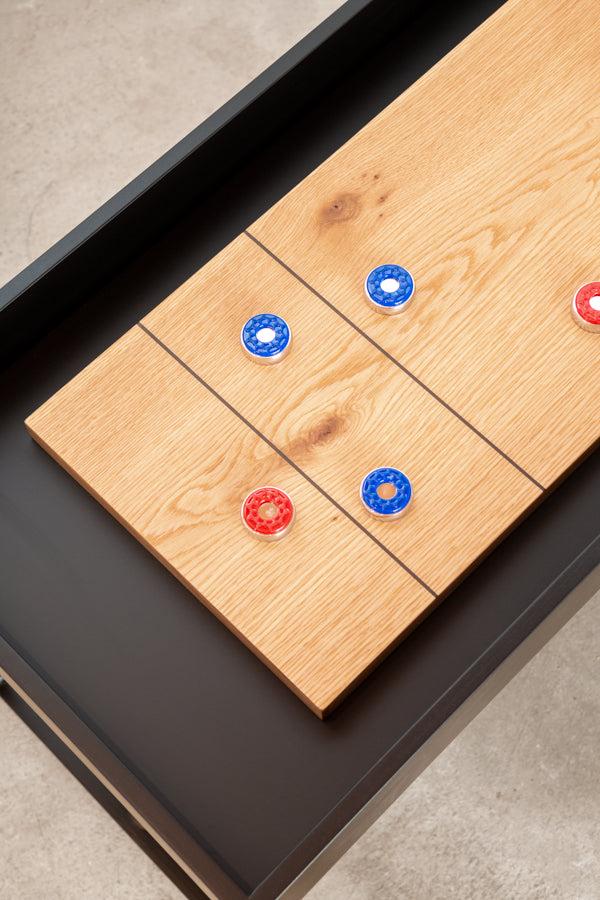 wooden shuffleboard table 