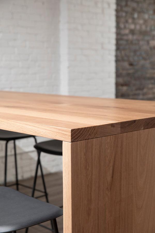 communal bar table in solid wood